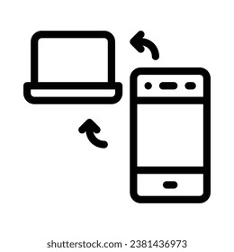 icono del vector de transferencia en fondo blanco