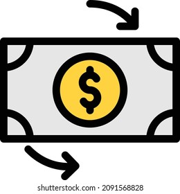ilustración vectorial de transferencia aislada en un fondo transparente. iconos vectoriales de color para el concepto o los gráficos web.