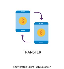 Ilustración de diseño del icono de contorno del vector de transferencia. Símbolo de Fintech sobre el fondo blanco Archivo EPS 10