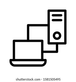 transfer vector thin line icon 