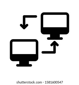 transfer vector thin line  icon 
