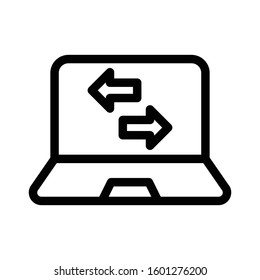 transfer vector thin line icon 