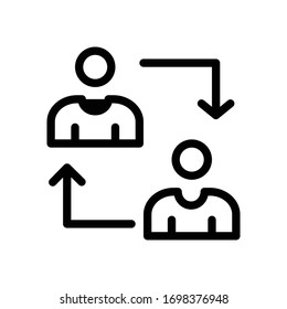 transfer vector thin line icon 