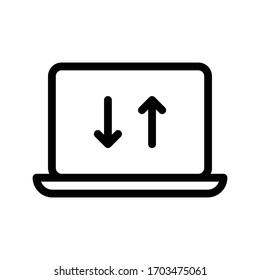 transfer vector thin line icon 