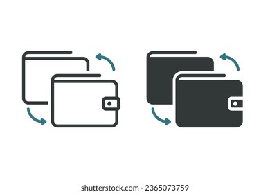 Transfer wallet icon. Illustration vector