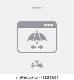 Transfer web security - Vector web icon