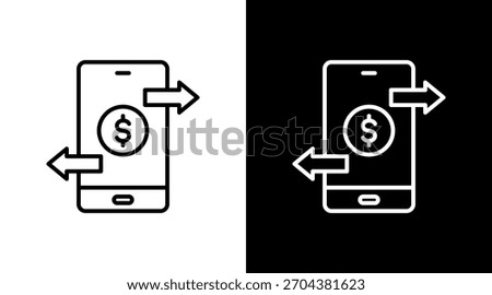 Transfer White Icon Set Design