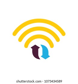 Transfer Wifi Icon Design