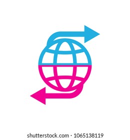 Transfer World Logo Icon Design