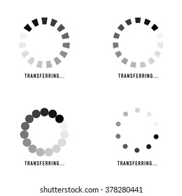 transferring icon circle illustration