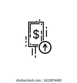 Transferring money icon black vector illustration