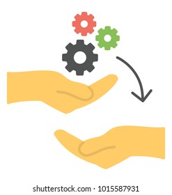 
Transferring skill. Flat icon learning methods
