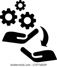 Transferring skill icon vector illustration