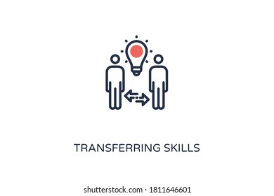 Transferring Skills icon in vector. Logotype