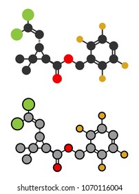 Transfluthrin insecticide molecule.