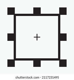 Icono de cuadro de transformación para su diseño. 