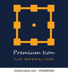 Transform Box premium material ui ux isolated vector icon in navy blue and orange colors