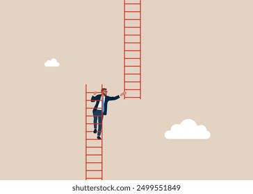 Transform business. Change job or career, escape from toxic office, determination and courage to change to better place. Flat vector illustration