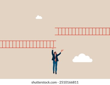 Transforme os negócios. Determinação e coragem para mudar para um lugar melhor. Ilustração de vetor plano