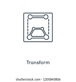 Transform concept line icon. Linear Transform concept outline symbol design. This simple element illustration can be used for web and mobile UI/UX.