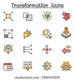 transform, edit, change, scale, update icon set color line style