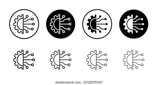 Transform icon Black and white outline vector