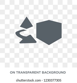 Transform icon. Transform design concept from Geometry collection. Simple element vector illustration on transparent background.