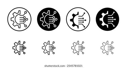 Transform icon flat line symbol set.