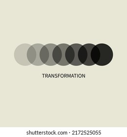 Transform icon, gradient abstract transformation logo, coaching symbol, transformation vector concept