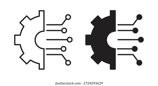 Transform icon with line and silhouette versions.