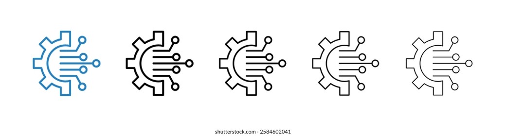 Transform icons in five different stroke sizes