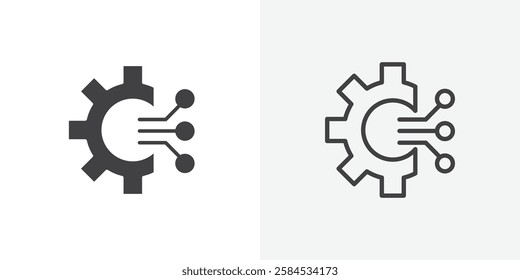 Transform icons vectors illustrations in black fill and liner versions