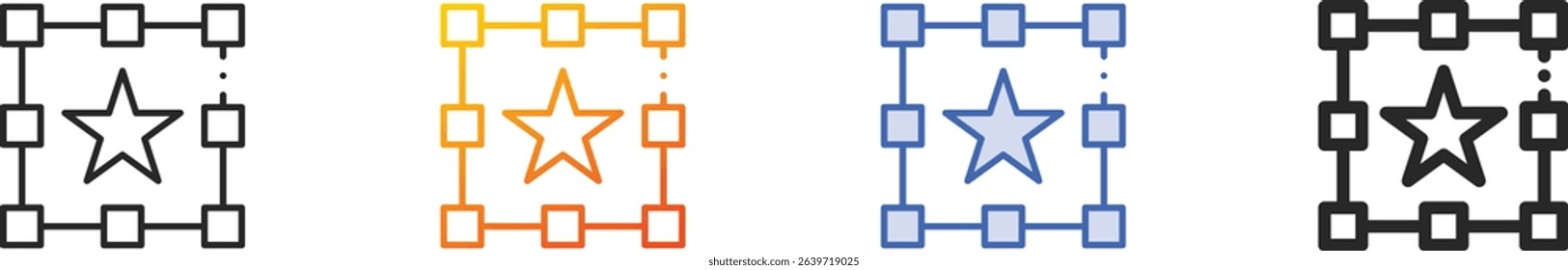 transform icon.Thin Linear, Gradient, Blue Stroke and bold Style Design Isolated On White Background