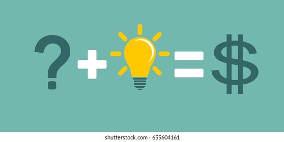Transform idea into business concept. Stock vector illustration for poster, greeting card, website, ad, business presentation, advertisement design.