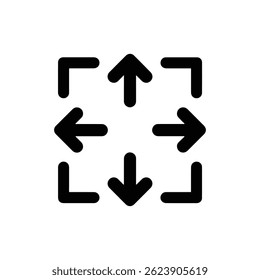 Transform Tool Move Rotate Scale Icon Black Filled