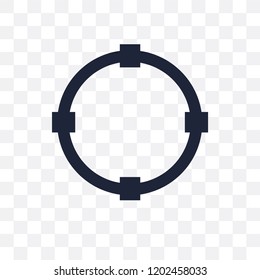 Transform transparent icon. Transform symbol design from Geometry collection. Simple element vector illustration on transparent background.