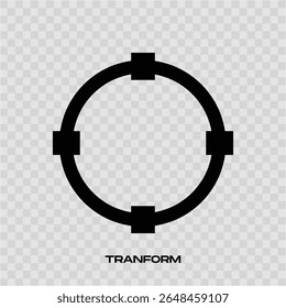 Transform transparent icon template. Transform symbol design from Geometry collection