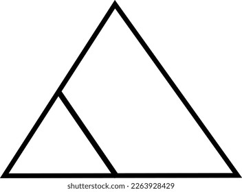 Transform Triangle spiritual symbol, vector drawing