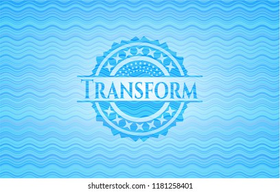 Transform water wave style emblem.