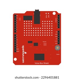 Transform your Arduino project into a voice-controlled device with the Arduino Voice Shield, now available in vector EPS format for easy integration into your designs