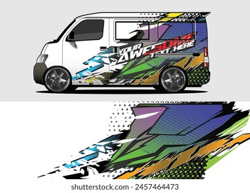 Transforme su flota con Diseños modernos de envoltura de automóviles en Vector