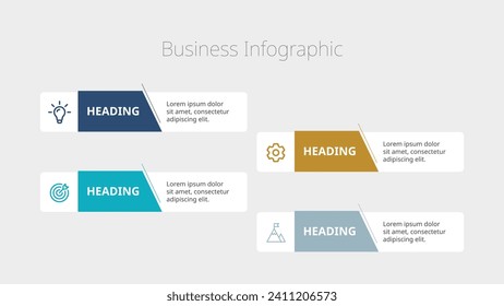 Transform your ideas into impactful visuals using this infographics design vector and marketing icons, workflow layouts, diagrams, annual reports, web designs. 4 options, steps, or process.