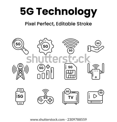 Transform your projects with our 5G network icons Add a touch of sophistication and convey the promise of lightning-fast connectivity to captivate your audience