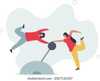 transformation und disruption concept.flat design mit leuten.