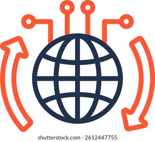 Transformation Icon Color Line Vector Illustration