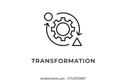 Ilustração De Vetor Isolado De Ícone Ou Logotipo De Transformação