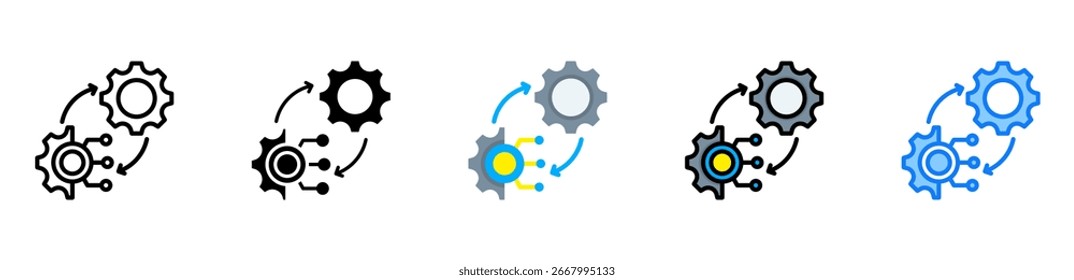 Transformation Icon Multiple Style Vector Illustration