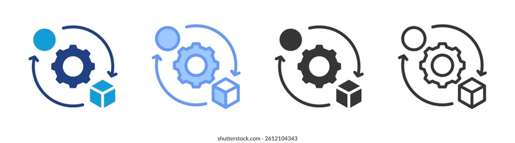 Transformation icon set multiple style collection