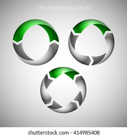 Transformation Info Graphic Vector Icon