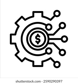 Transformation Line Vector Illustration On White Background.